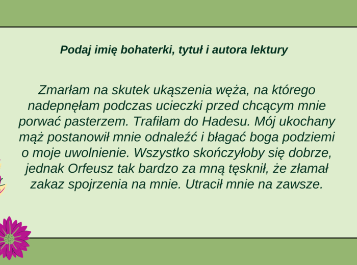 BOHATERKI LEKTUR 4-6 – KIM JESTEM? prezentacja – 24 slajdy – Dzień Kobiet – egzamin – powtórka + odpowiedzi
