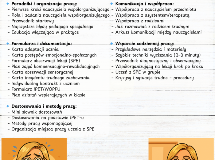 Ebook - Nauczyciel Współorganizujący Kształcenie, Wspomagający - Rola i zadania, Pierwsze kroki, Przewodnik, formularze i dokumentacja, dostosowania i metody i pracy, komunikacja i współpraca, wsparcie codziennej pracy