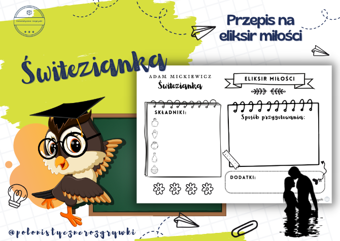 Świtezianka. Przepis na eliksir miłości. Zadanie kreatywne