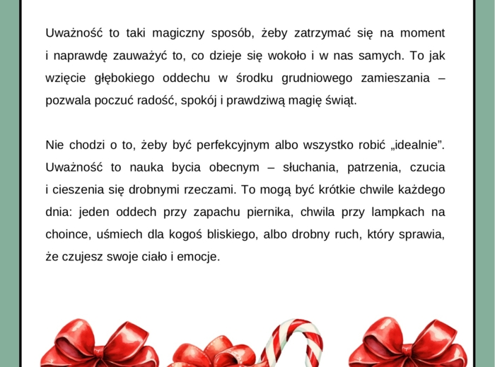 Grudniowe zaklęcia uważności