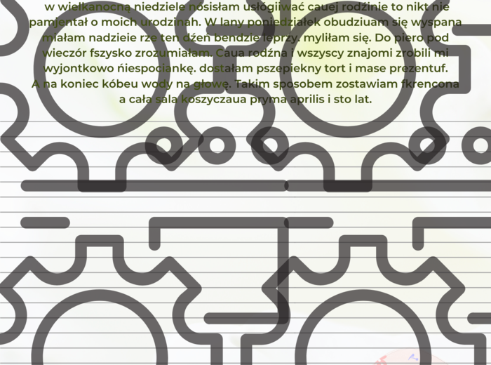 Popraw błędy w tekście - motyw Wielkanocy