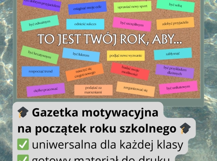 TO JEST TWÓJ ROK, ABY... 🌟 - gotowa gazetka motywacyjna na początek roku