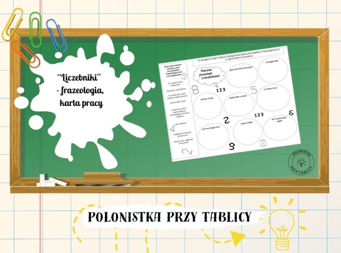 Liczebniki - liczebnik - frazeologia - karta pracy