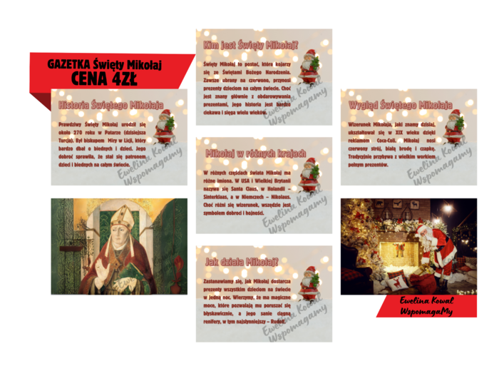 Gazetka szkolna Święty Mikołaj