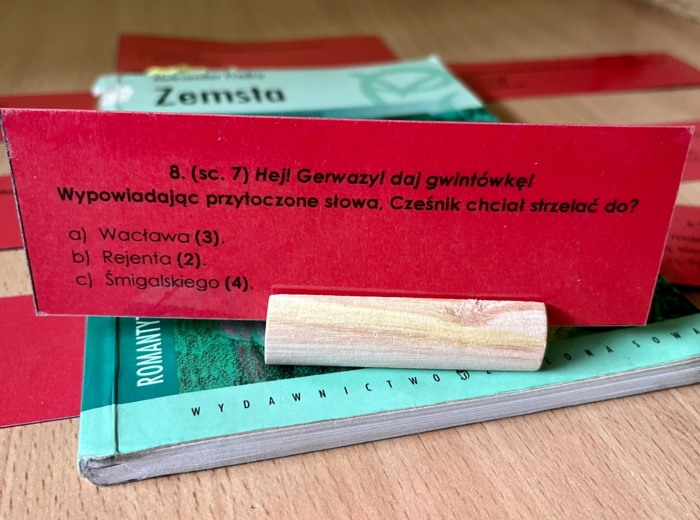 Quiz kołowy - Zemsta - zamiast kartkówki