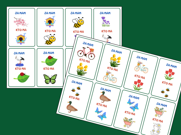 WIOSNA – Ja mam… Kto ma…? – 40 szt. - biblioteka - świetlica