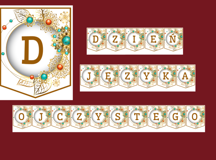 DZIEŃ JĘZYKA OJCZYSTEGO – biblioteka – GIRLANDA - gazetka – wersja 5