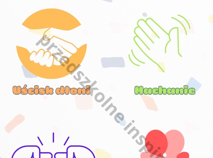 Jak się witasz? Grafika na drzwi do sali