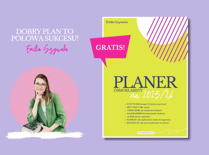 Miniprzewodnik po E8 + Planer Ósmoklasisty 2025/2026 GRATIS!