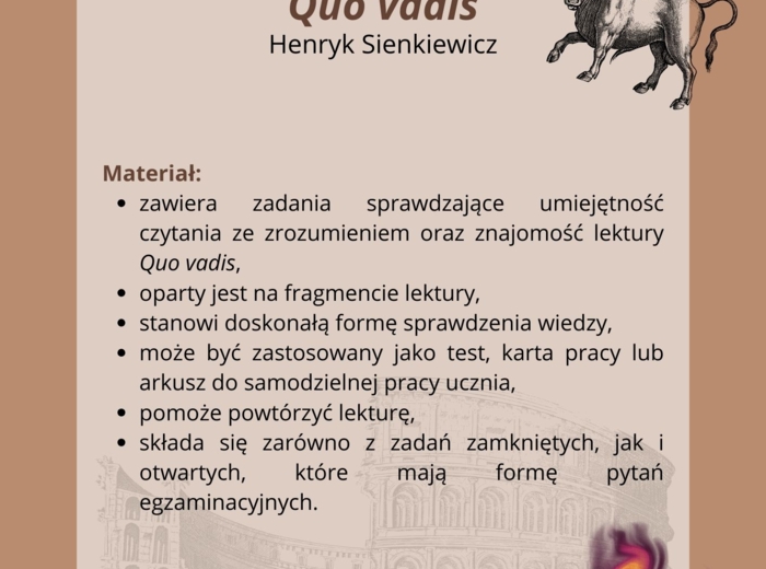 Quo vadis - czytanie ze zrozumieniem