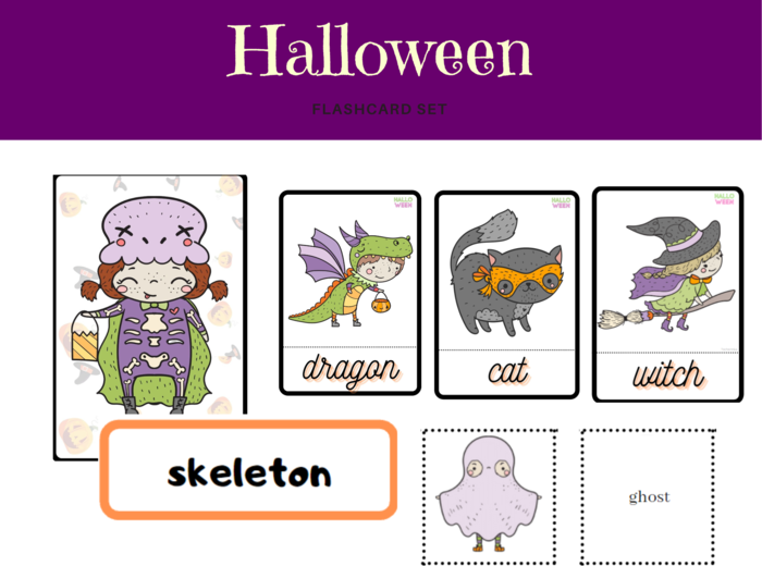 Karty Obrazkowe Halloween Flashcards