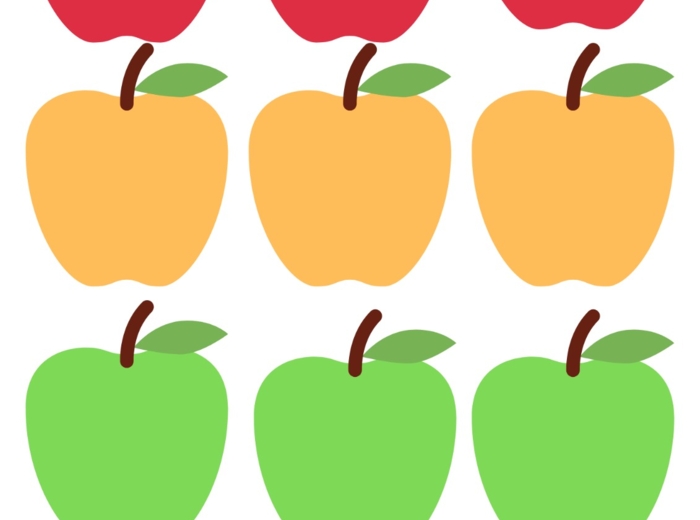 Jabłuszkowe urodziny - tablica z urodzinami