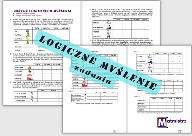 Zadania matematyczne: Mistrz logicznego myślenia