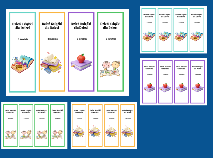 DZIEŃ KSIĄŻKI DLA DZIECI – zakładki do książek – zakładka – kolor – wersja 2