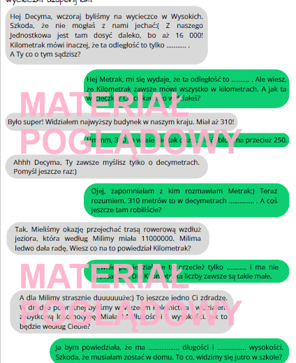 Jednostki długości - karta pracy klasy 4, 5 (materiał na całą lekcję)