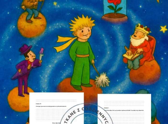Karta pracy z kluczem odpowiedzi- Mały Książę we wszechświecie