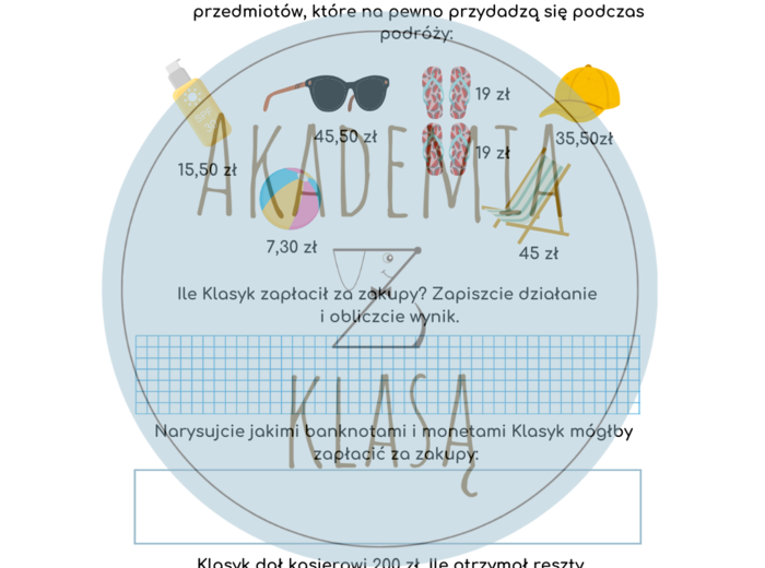 5 STACJI ZADANIOWYCH dla kl.3 – WAKACYJNA PRZYGODA Z KLASYKIEM