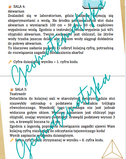 Escape Room – Misterium Brył - powtórzenie ostrosłupy i graniastosłupy klasa 8