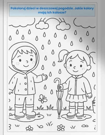 Karty pracy „Deszczowy dzień”