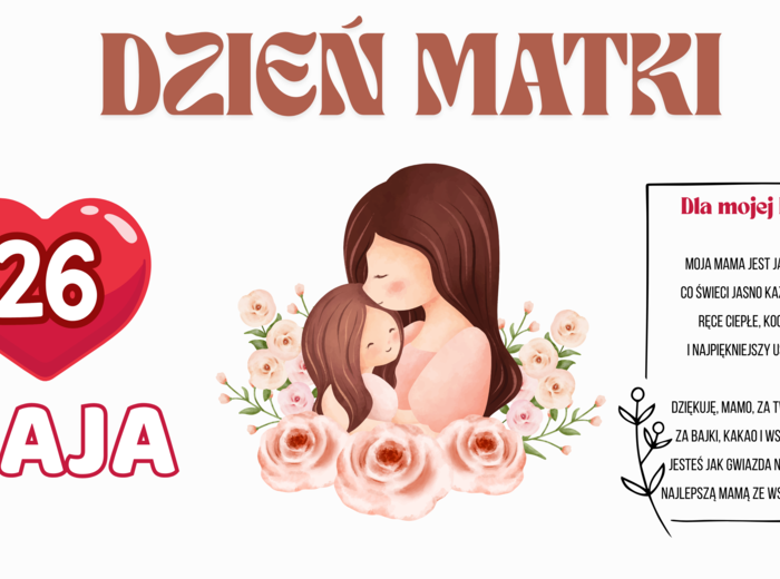 Gazetka, dekoracja - Dzień Matki - 26 maja- Możliwość własnej aranżacji-dodatkowe dekoracje