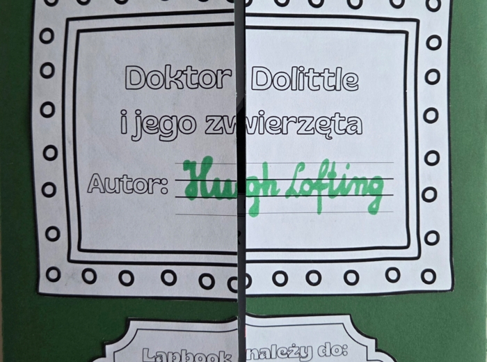 Lapbook - "Dr Dolittle i jego zwierzęta" + test ze znajomości lektury + kod QR do testu