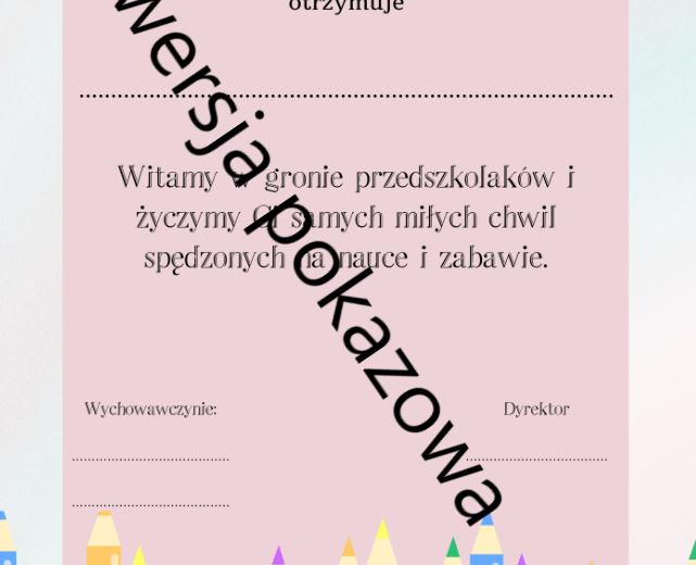 Pasowanie na przedszkolaka