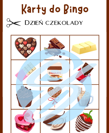 GRA BINGO DZIEŃ CZEKOLADY