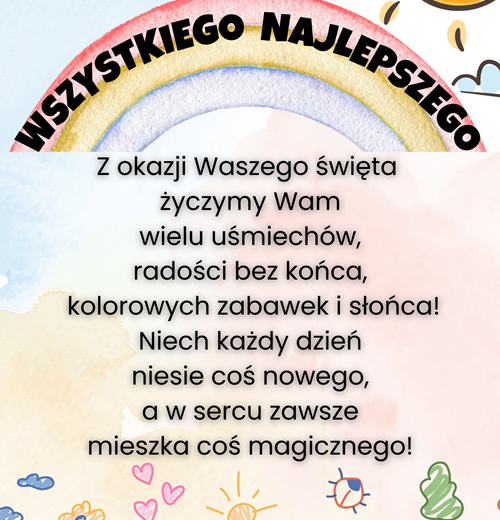 Dyplom- życzenia na Dzień Dziecka