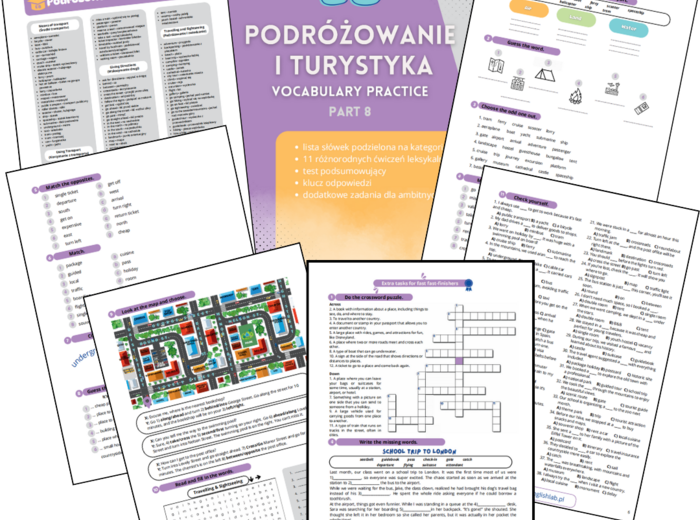 Egzamin Ósmoklasisty. Vocabulary Practice. Dział: Podróżowanie i turystyka