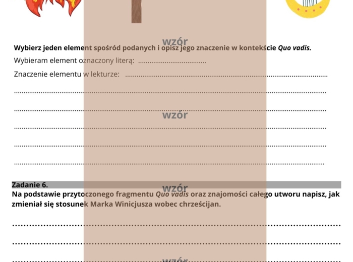 Quo vadis - czytanie ze zrozumieniem