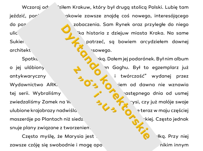 DYKTANDO KOREKTORSKIE Z "ó" & "u"