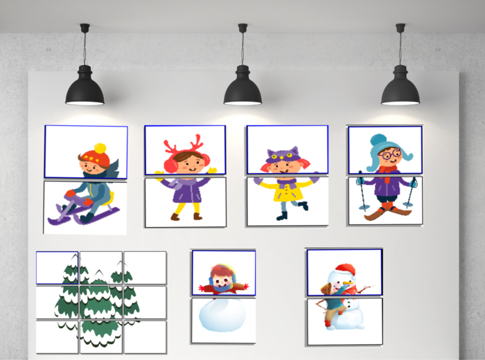 Zima dekoracja na gazetkę