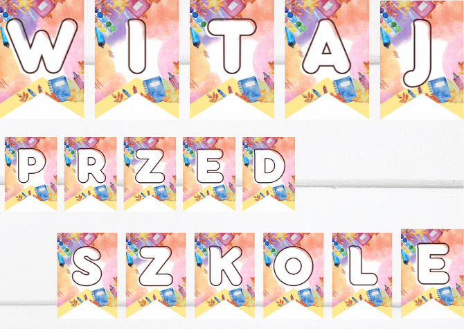 Girlanda: "Witaj Przedszkole"