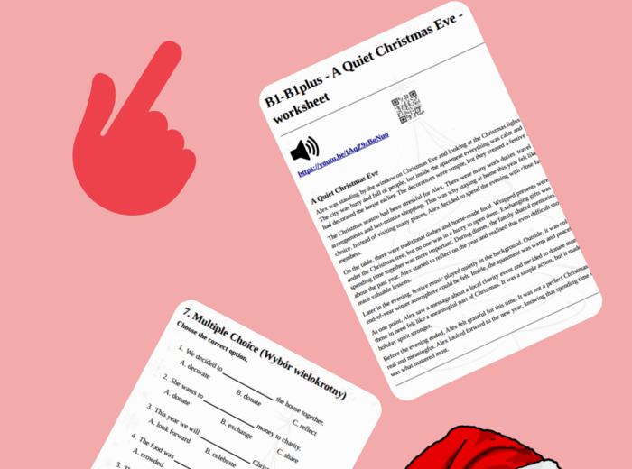 B1/B1plus - A Quiet Christmas Eve - karta pracy (2025)