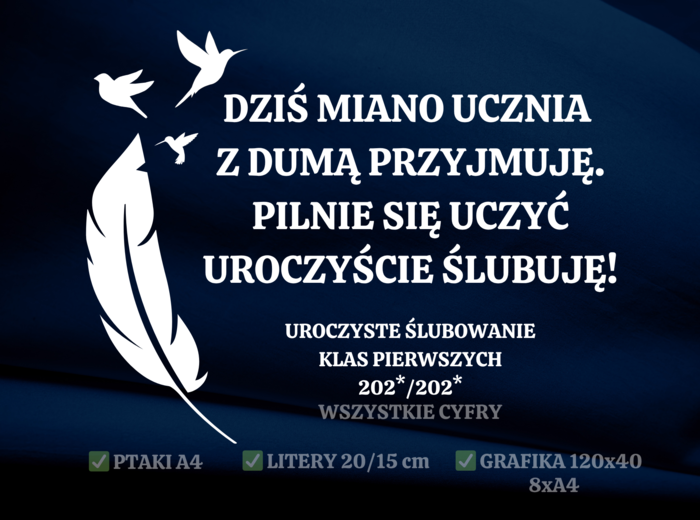 ŚLUBOWANIE KLAS PIERWSZYCH - DEKORACJA XXL