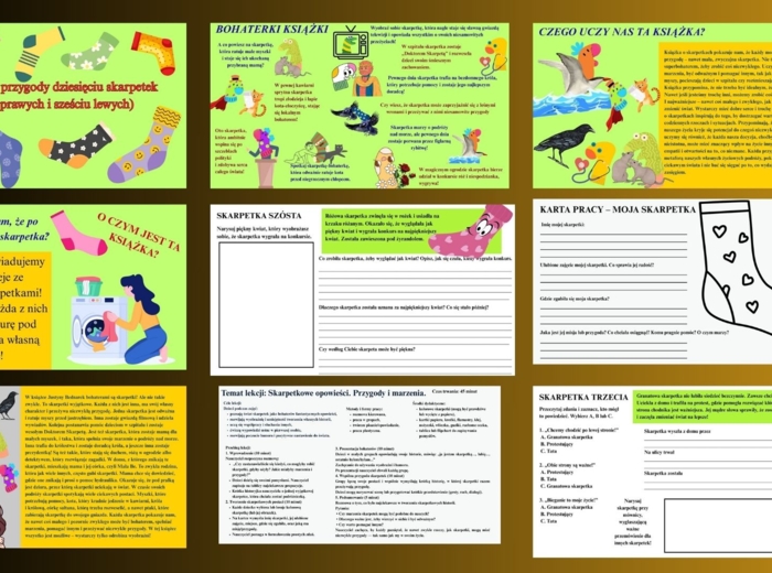 Niesamowite przygody dziesięciu skarpetek (czterech prawych i sześciu lewych) LEKTURA - KARTY PRACY 22