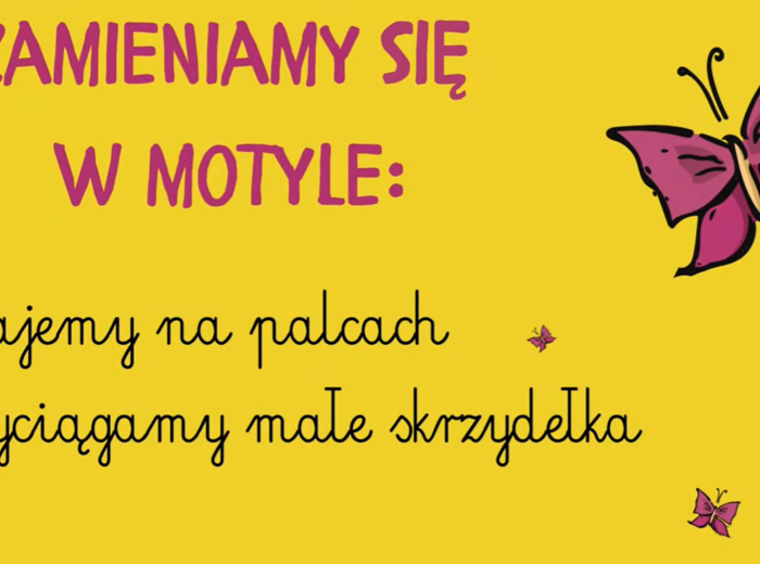 MOTYLE - ĆWICZENIE W PODSKOKACH | PRZEDSZKOLE, ŻŁOBEK