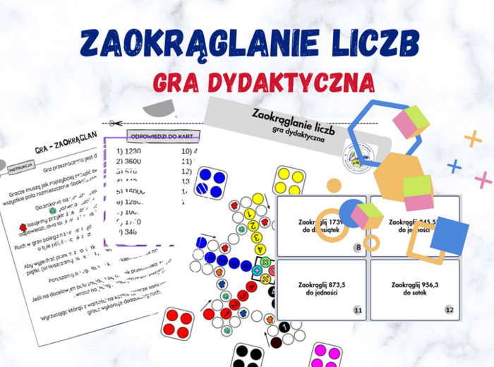 Zaokrąglanie liczb - gra planszowa