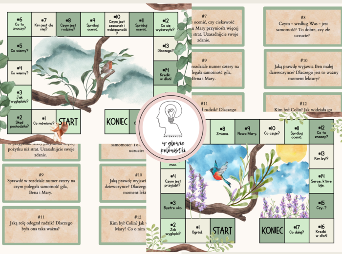 "Tajemniczy ogród" lekturowa gra planszowa