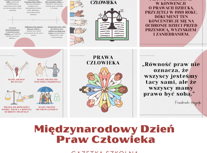 Międzynarodowy Dzień Praw Człowieka - gazetka szkolna