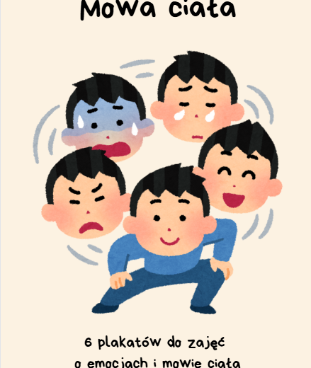Zestaw Plansz do Nauki Mowy Ciała i Emocji dla Nauczycieli - 6 Plansz do Rozmowy z Dziećmi TRENING UMIEJĘTNOŚCI SPOŁECZNYCH TUS
