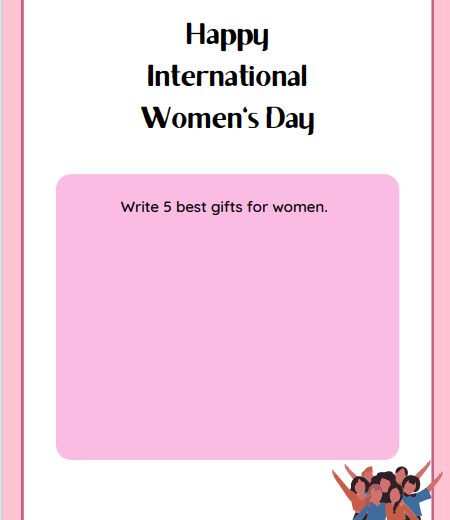 ANGIELSKIE KARTY PRACY NA DZIEŃ KOBIET SZKOŁA PODSTAWOWA 5 English Language Learning Worksheets on the Theme of Women's Day