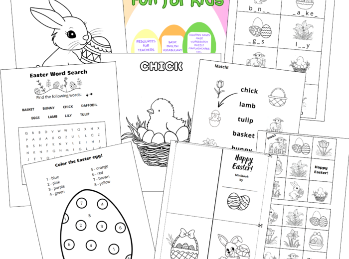 Easter Fun for Kids - karty pracy do kopiowania