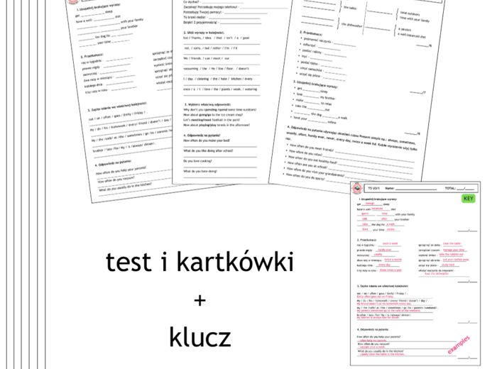 Together 5 - autorskie test i kartkówki do działu 3