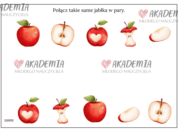 DZIEŃ JABŁKA - GIRLANDA, KARTY PRACY, ZABAWY, KOLOROWANKI, MATERIAŁY EDUKACYJNE
