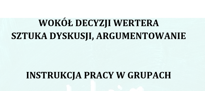 CIERPIENIA MŁODEGO WERTERA-KILKA POMYSŁÓW NA LEKCJE Z DZIEŁEM GOETHEGO