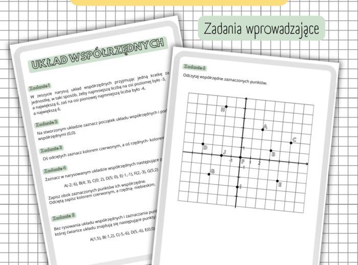 Układ współrzędnych - zadania wprowadzające.