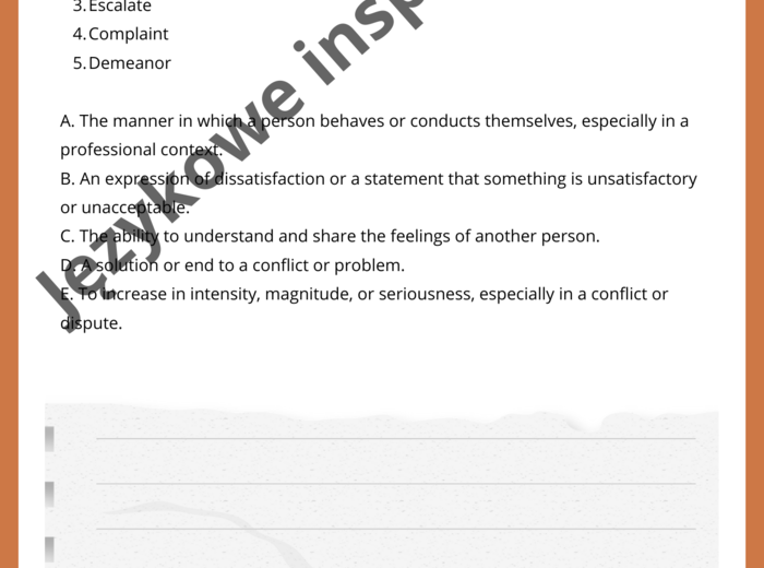 CUSTOMER SERVICE - gotowa lekcja dla dorosłych