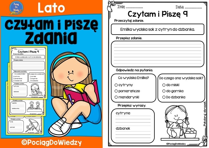 Czytam i piszę zdania - lato