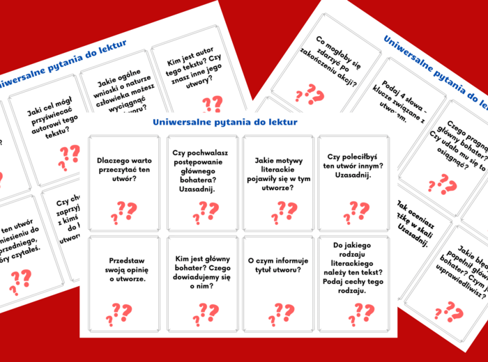 Uniwersalne pytania do lektur - lektury